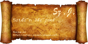Sztán József névjegykártya