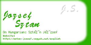 jozsef sztan business card